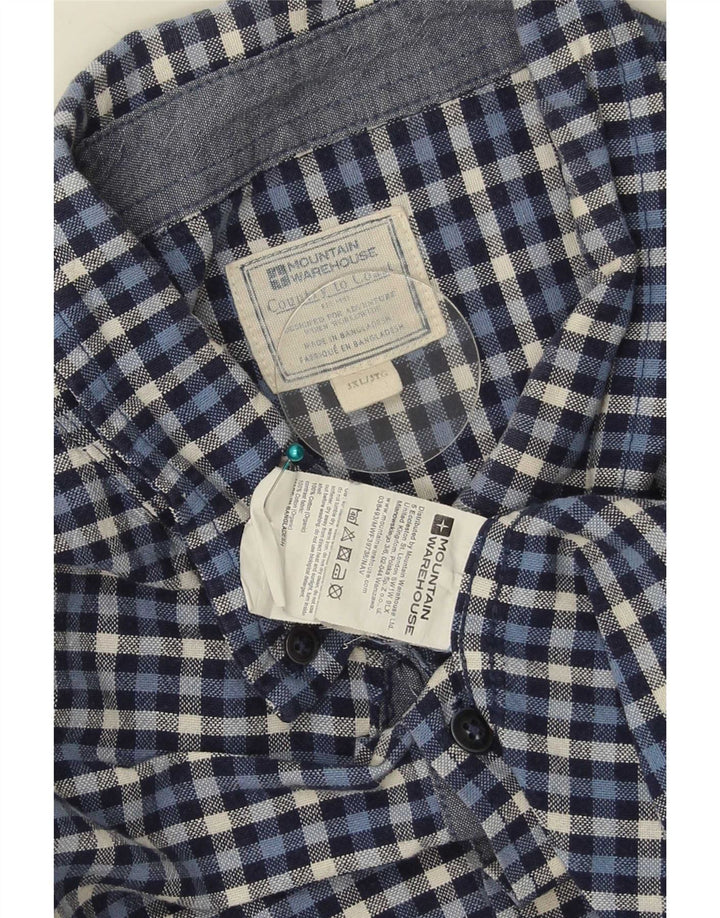 Mountain Warehouse Herre flannelskjorte 3XL marineblå Gingham bomuld