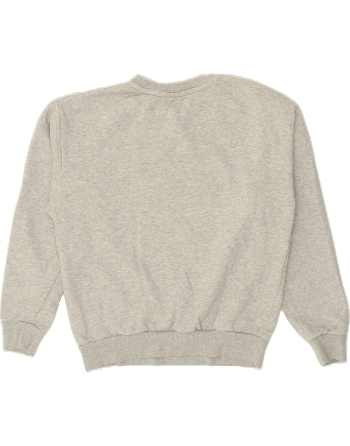 PUMA Womens Oversized Graphic Sweatshirt Jumper UK 6 XS Grey Cotton Vintage Puma and Second-Hand Puma from Messina Hembry 