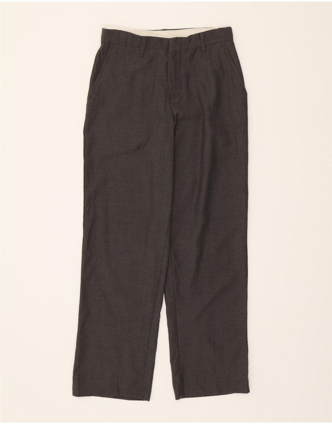 CHAPS Boys Straight Chino Trousers 11-12 Years W26 L27 Grey Polyester Vintage Chaps and Second-Hand Chaps from Messina Hembry 