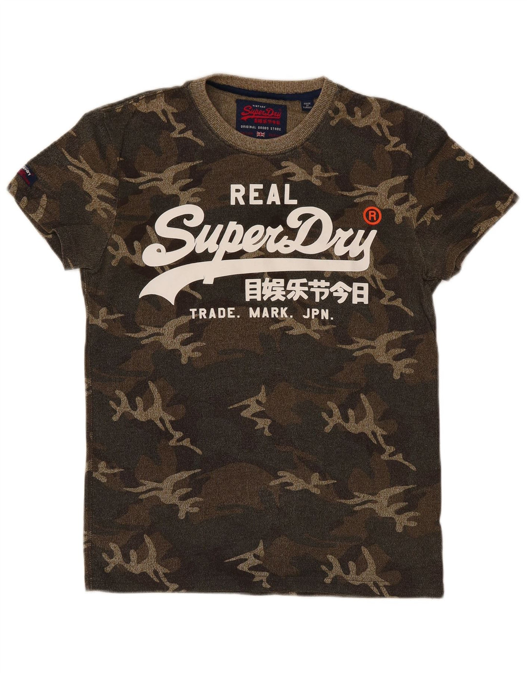 Superdry Herre grafisk T-shirt Top Lille grøn Camouflage Bomuld