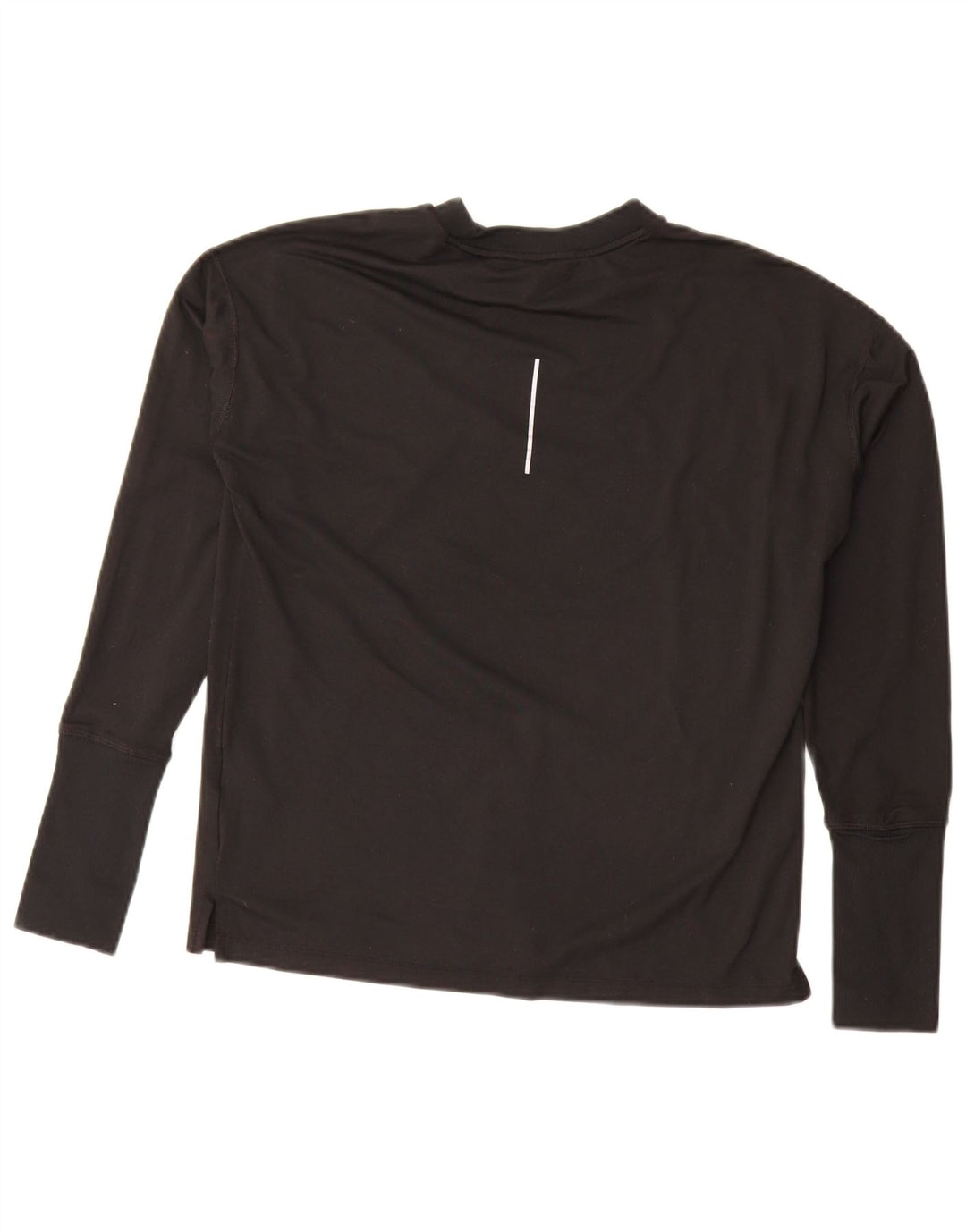 Nike Dame Dri Fit Oversized Top Langærmet UK 10 Small Black Polyester
