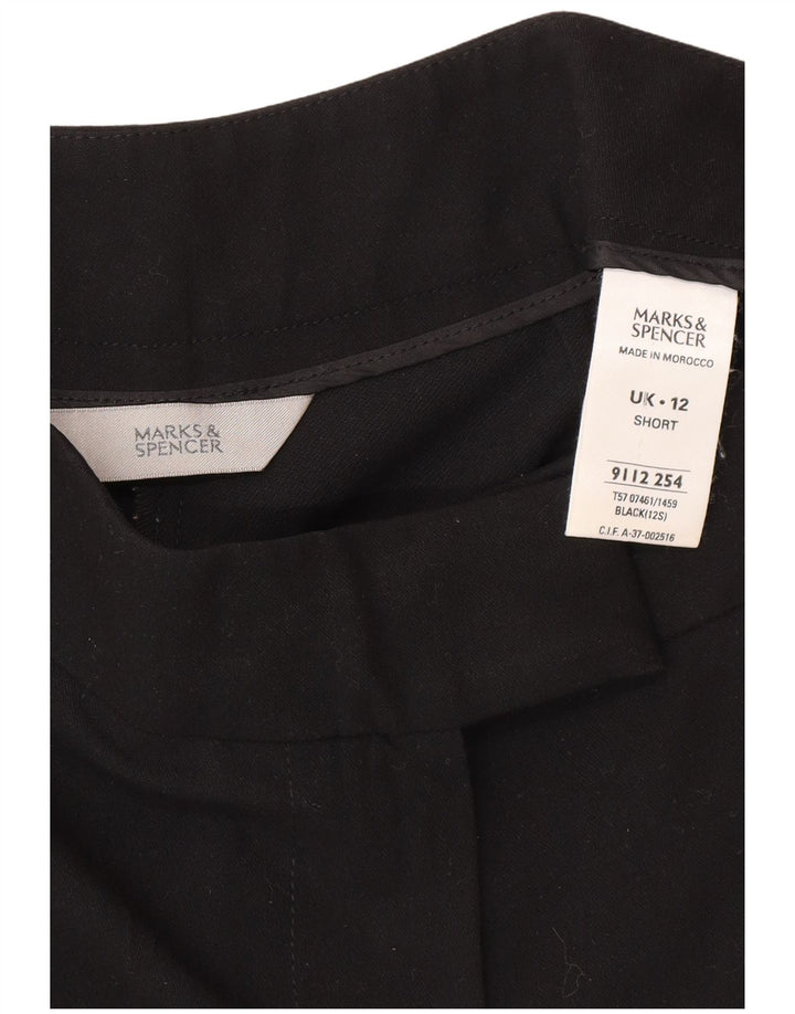 Marks & Spencer Dame Bootcut Casual Bukser UK 12 Medium W30 L29 Black