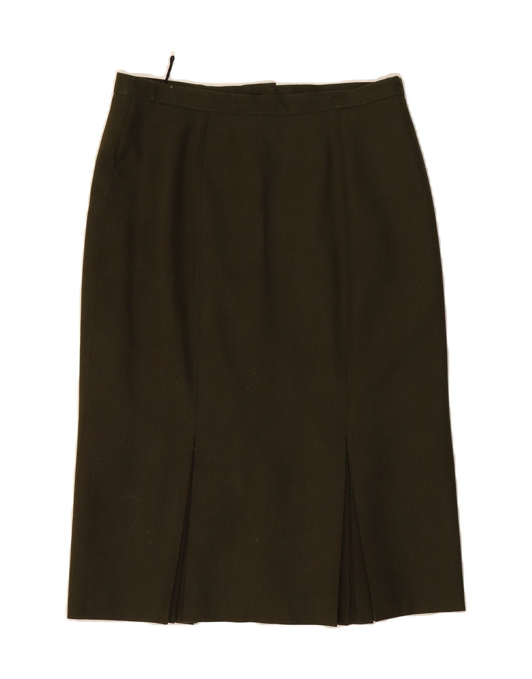 VINTAGE Womens Straight Skirt UK 14 Large W32 Green Polyester Vintage Vintage and Second-Hand Vintage from Messina Hembry 