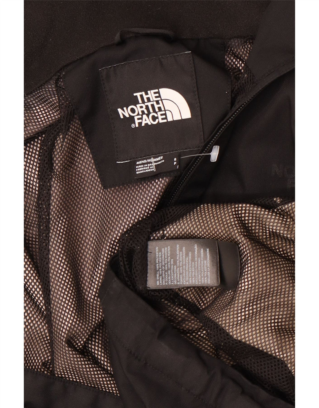 The North Face Regnjakke med hætte til mænd UK 36 Lille sort polyester