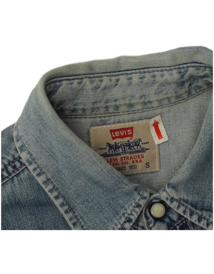 Levi's Denimskjorte til mænd, lille blå bomuld