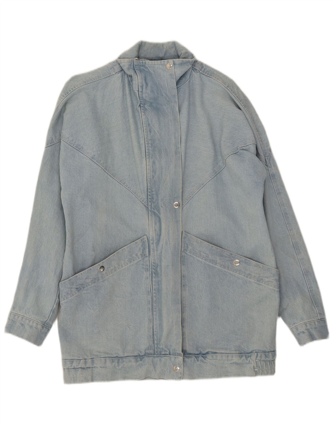 Vintage Dame denimjakke UK 14 Stor Blå Bomuld