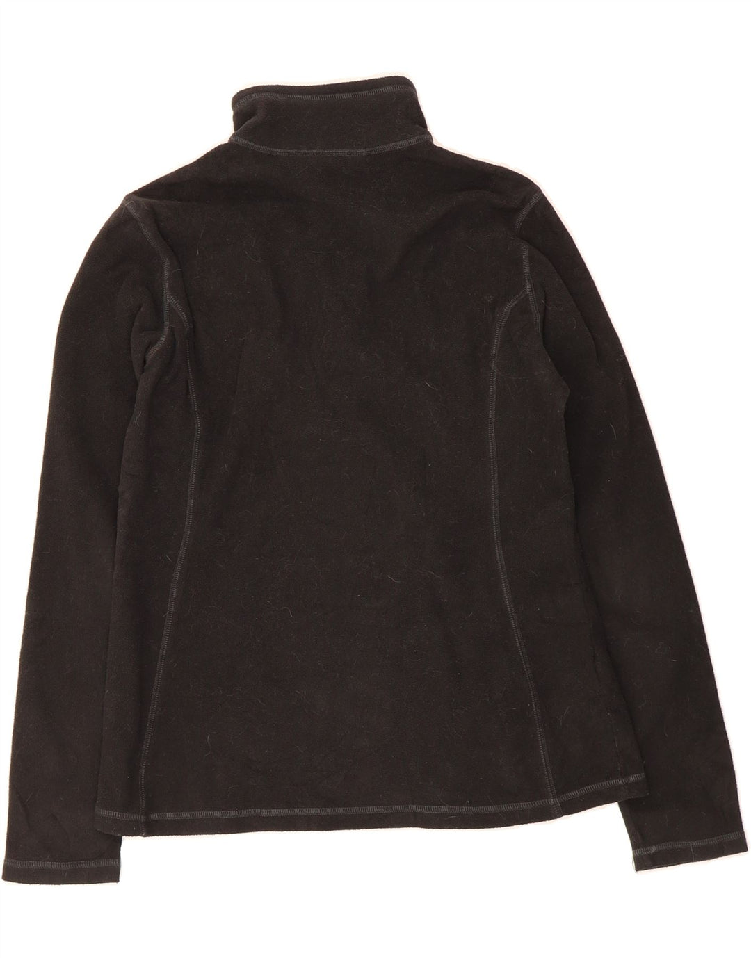 EDDIE BAUER Womens Zip Neck Fleece Jumper UK 6 XS Black Polyester Vintage Eddie Bauer and Second-Hand Eddie Bauer from Messina Hembry 