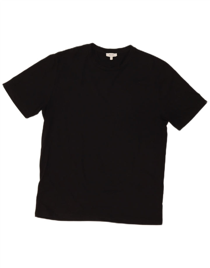 Reiss Herre T-Shirt Top Stor Sort Polyester