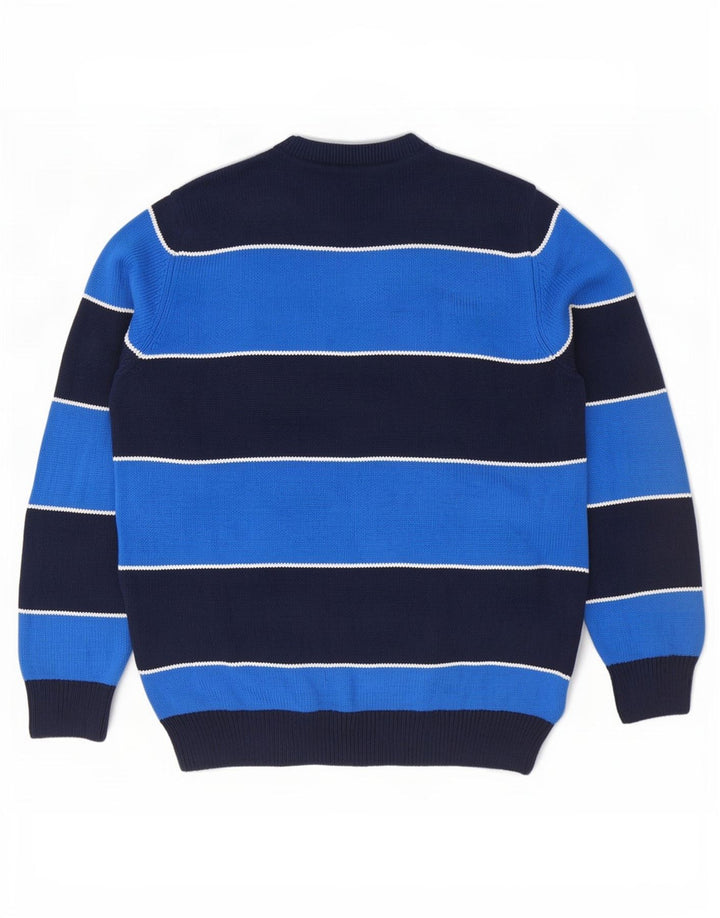 Chaps Herre Crew Neck trøje Sweater Stor marineblå stribet bomuld