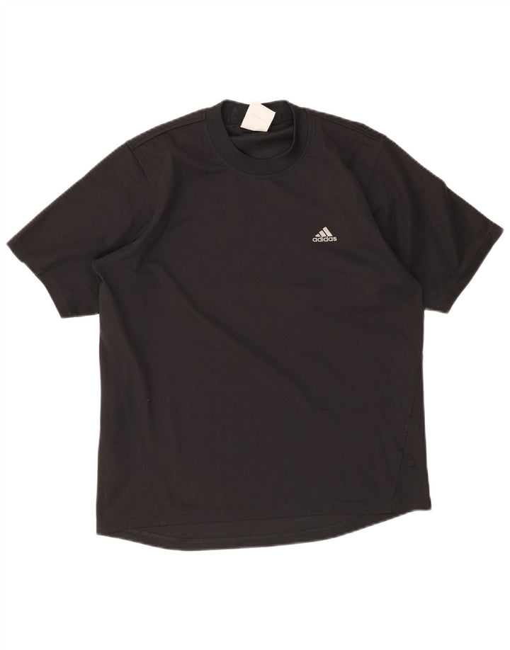 Adidas Herre T-Shirt Top UK 36/38 Small Black Polyester