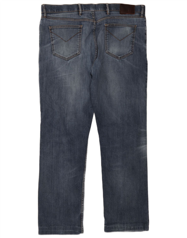 Marks & Spencer Herre Regular Fit Straight Jeans W40 L33 Blå Bomuld
