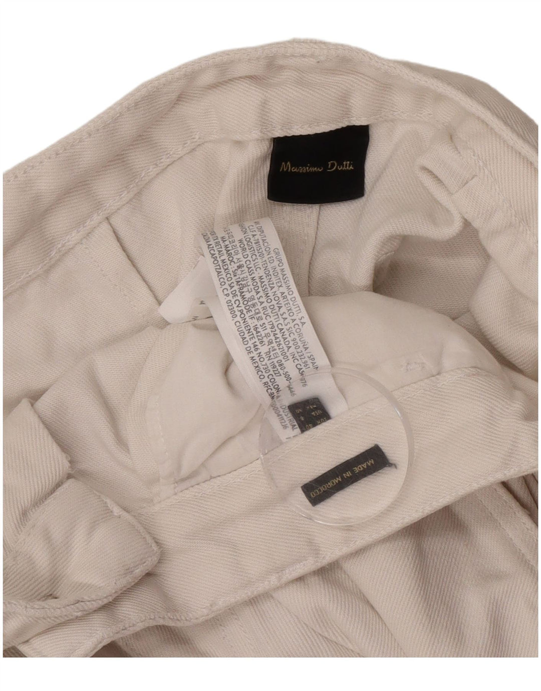 Massimo Dutti Dame Pegged Chino Bukser EU 40 Medium W30 L30 Hvid