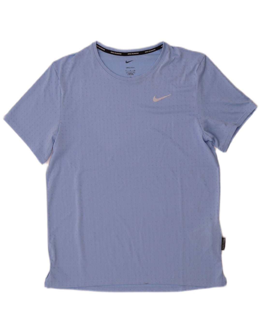 Nike herre Dri Fit T-shirt top lille blå plettet polyester
