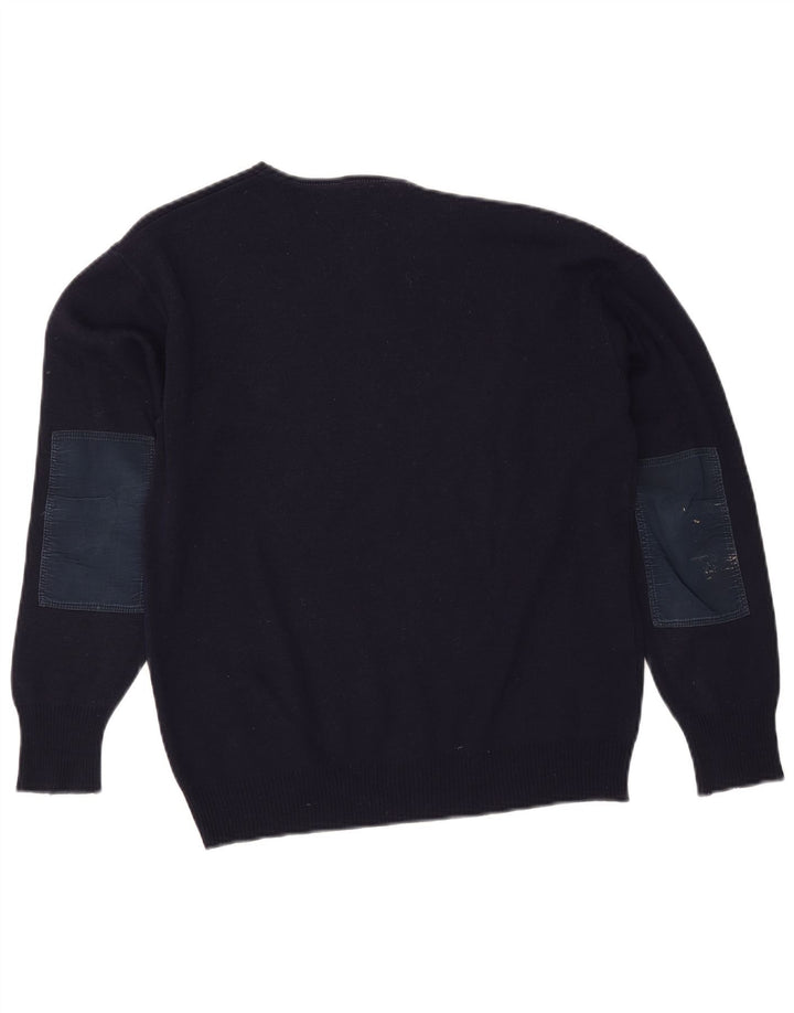 FILA Herre Boat Neck Jumper Sweater Small Navy Blue