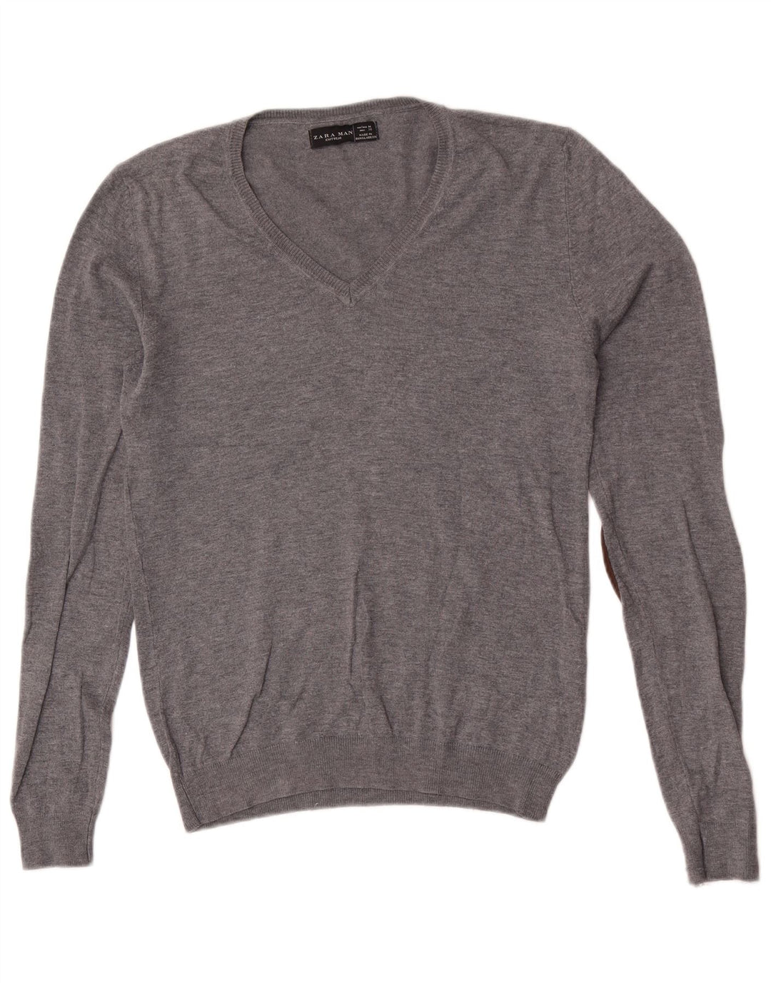 Zara Herre V-hals sweater Medium Grå Viscose