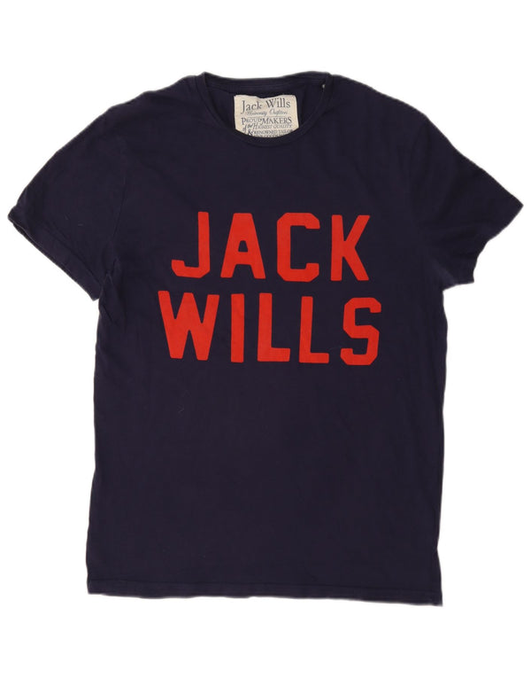 Jack Wills Herre grafisk T-shirt top XS marineblå bomuld