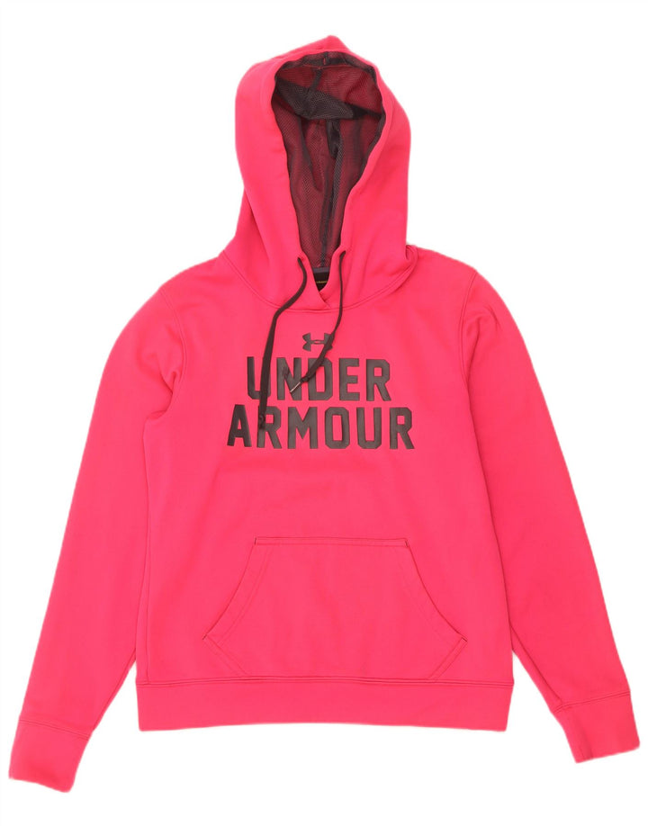 Under Armour Grafisk hættetrøje til kvinder UK 10 Small Pink Polyester