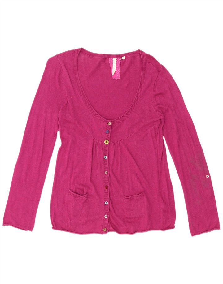 WHITE STUFF Womens Cardigan Sweater UK 8 Small  Pink Cotton