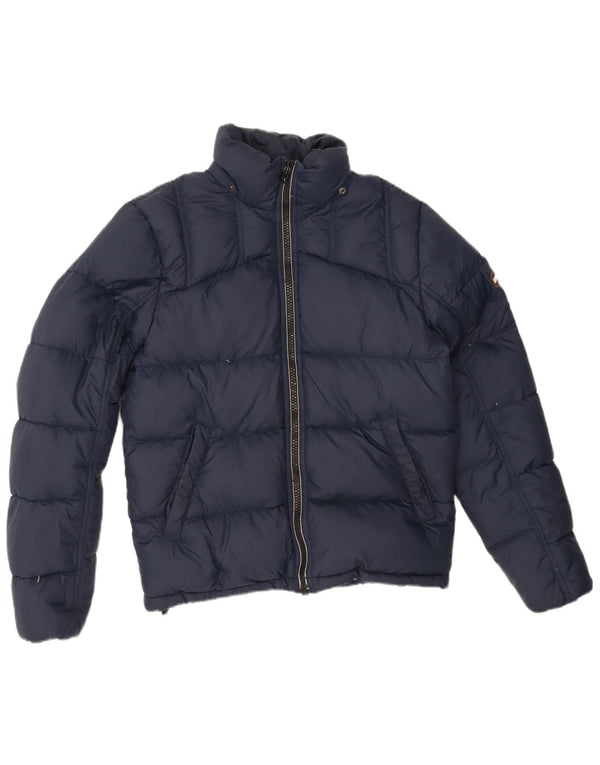 Tommy Hilfiger Herre polstret jakke UK 36 Small Navy Blue Polyester