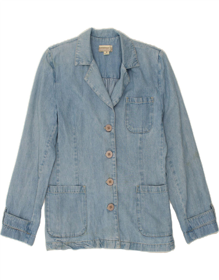 COLDWATER CREEK Womens 4 Button Denim Blazer Jacket US 4 Small Blue Vintage Coldwater Creek and Second-Hand Coldwater Creek from Messina Hembry 