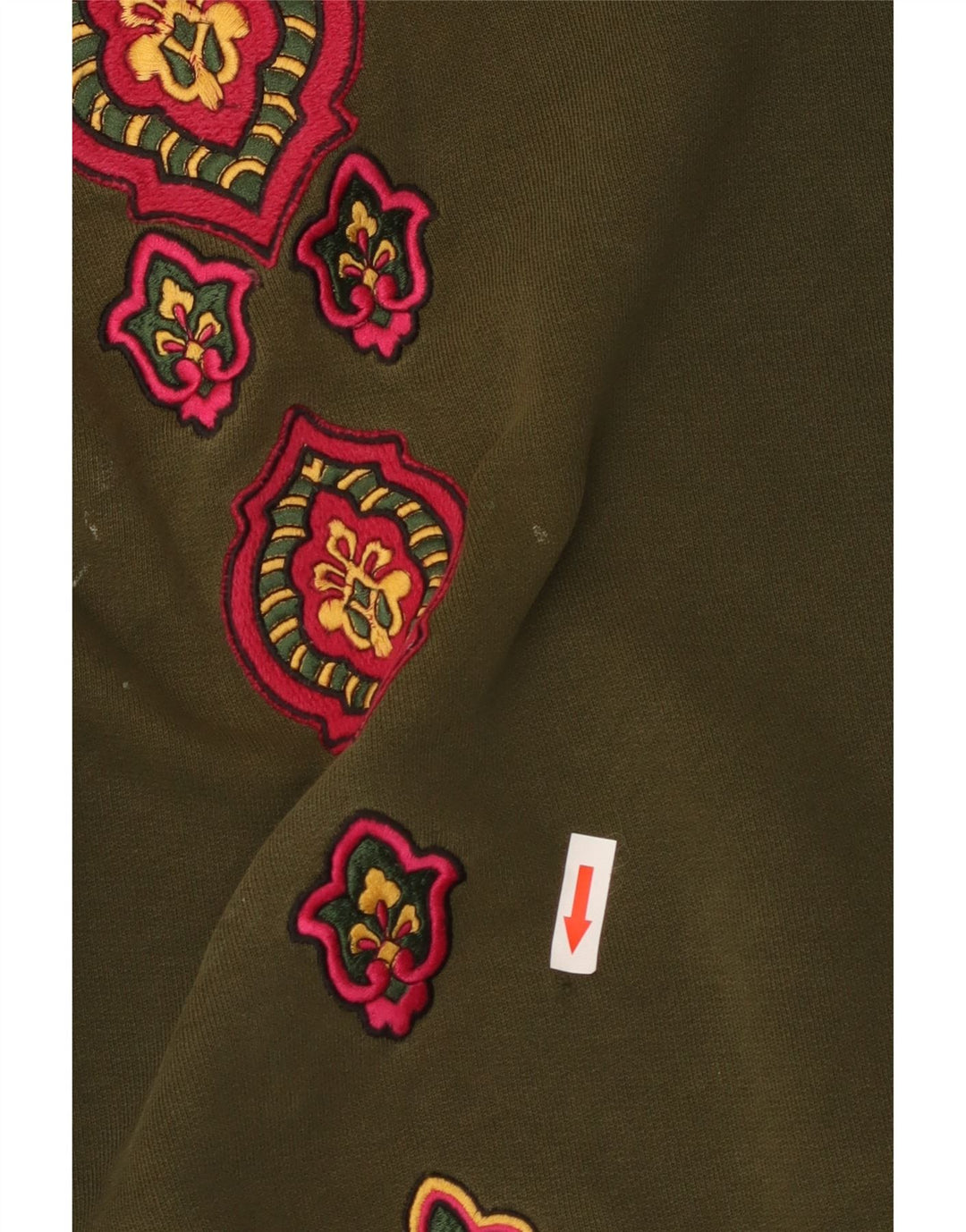 Jaeger Womens Oversized Sweatshirt Jumper UK 12 Medium Khaki Blomsterbomuld