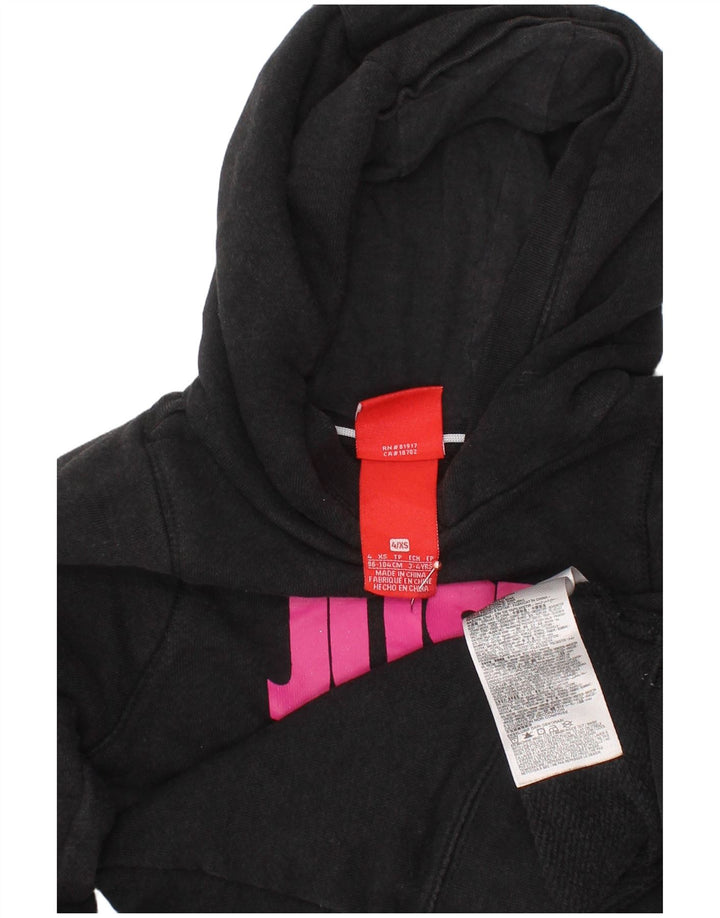 NIKE Grafisk hættetrøje til piger 3-4 år XS Grå bomuld