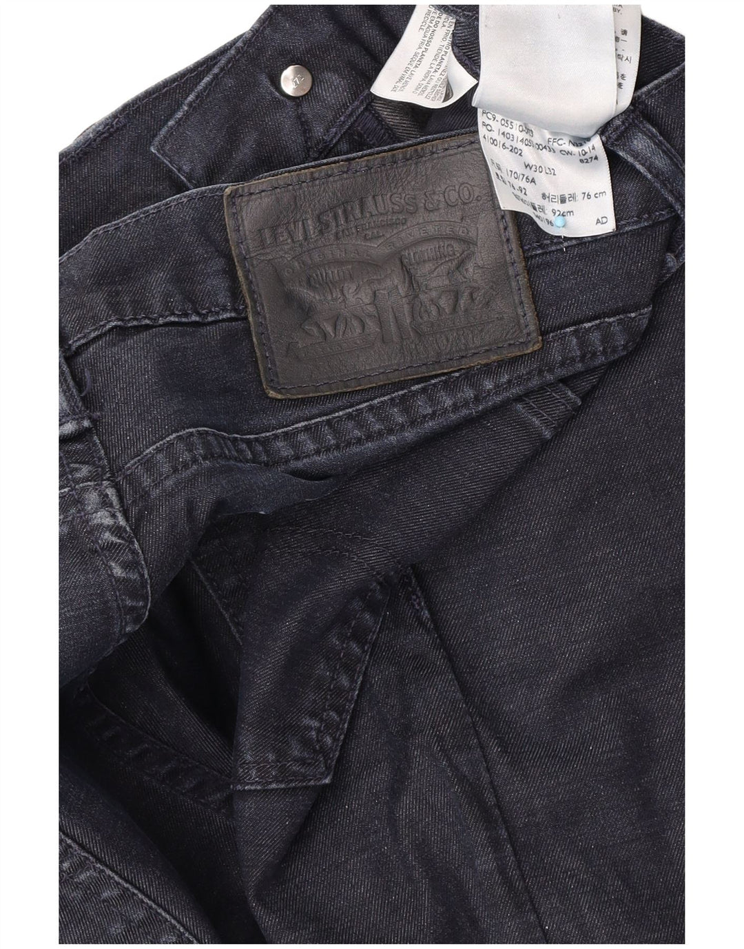 Levi's Slim Jeans til mænd W30 L32 Marineblå bomuld