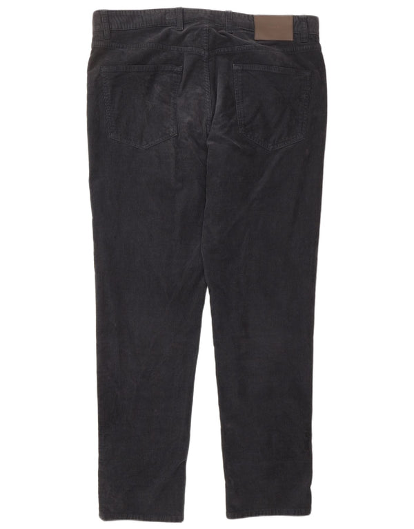 MASSIMO DUTTI Lige fløjlsbukser til mænd EU 44 Large W36 L30 Sort