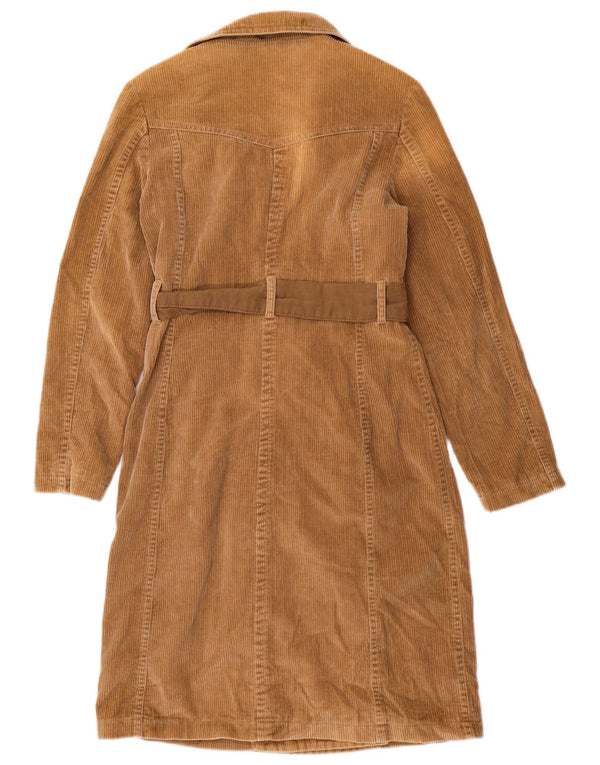 Vintage fløjlsfrakke til kvinder UK 12 medium brun