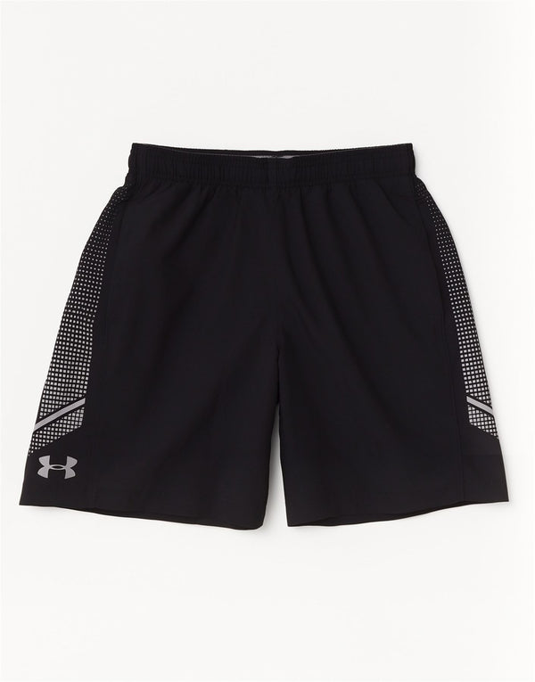 Under Armour Mens Loose Fit Sport Shorts Medium Black Geometric Sports