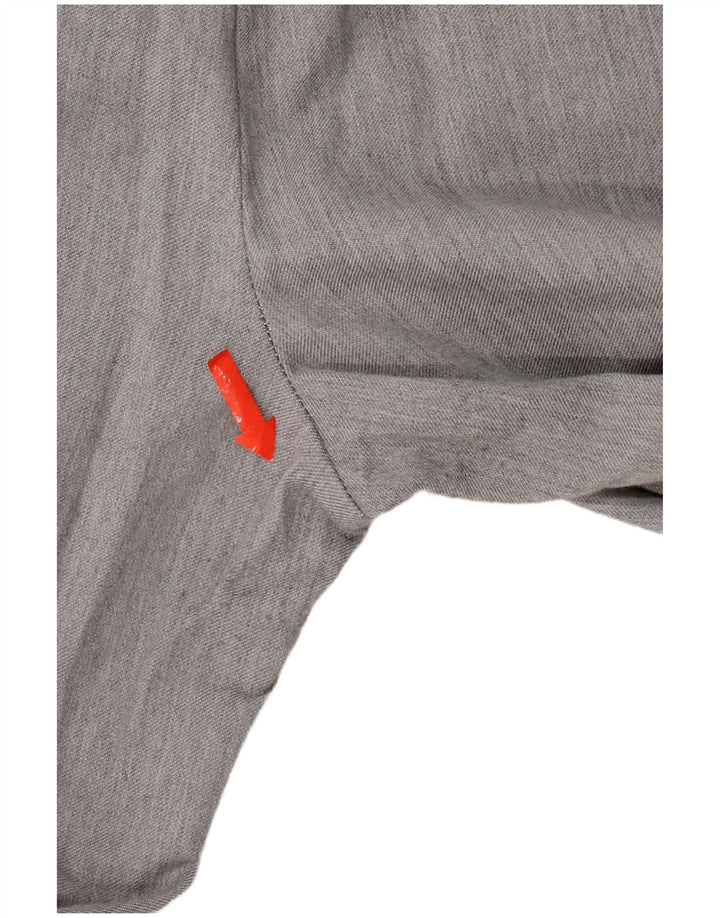 Zara koniske chinosbukser til kvinder Large W32 L26 Grå Colourblock Polyester
