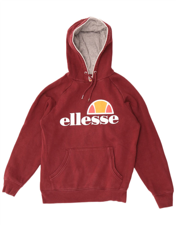 Ellesse Herre grafisk hættetrøje Jumper Medium rødbrun bomuld