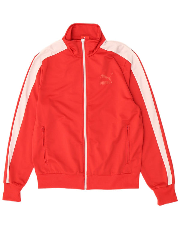 Puma Træningsdragt til mænd Topjakke Medium Rød Colourblock Polyester
