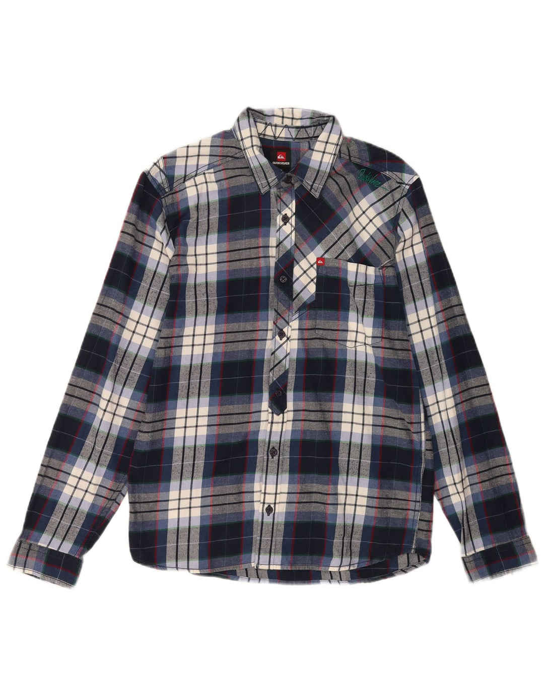 Quiksilver drenge flannelskjorte 15-16 år marineblå ternet