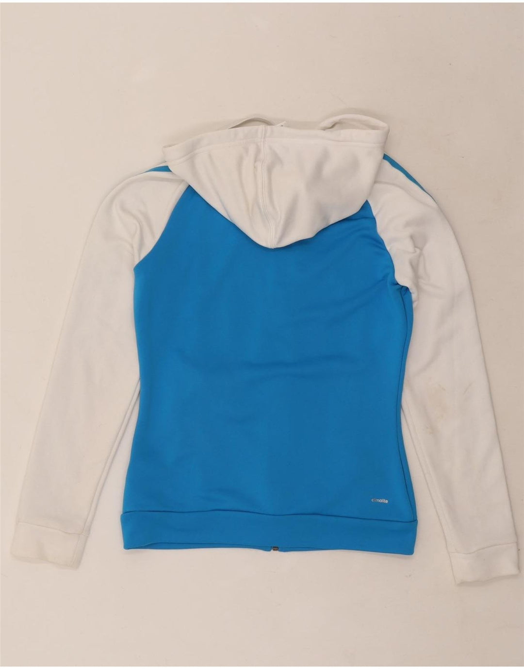 Adidas Dame Climalite Hættetrøje Sweater UK 8/10 Small Blue Polyester