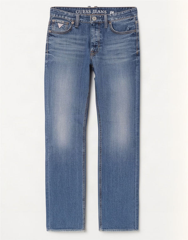Guess Straight Jeans til mænd W30 L33 Blå Bomuld