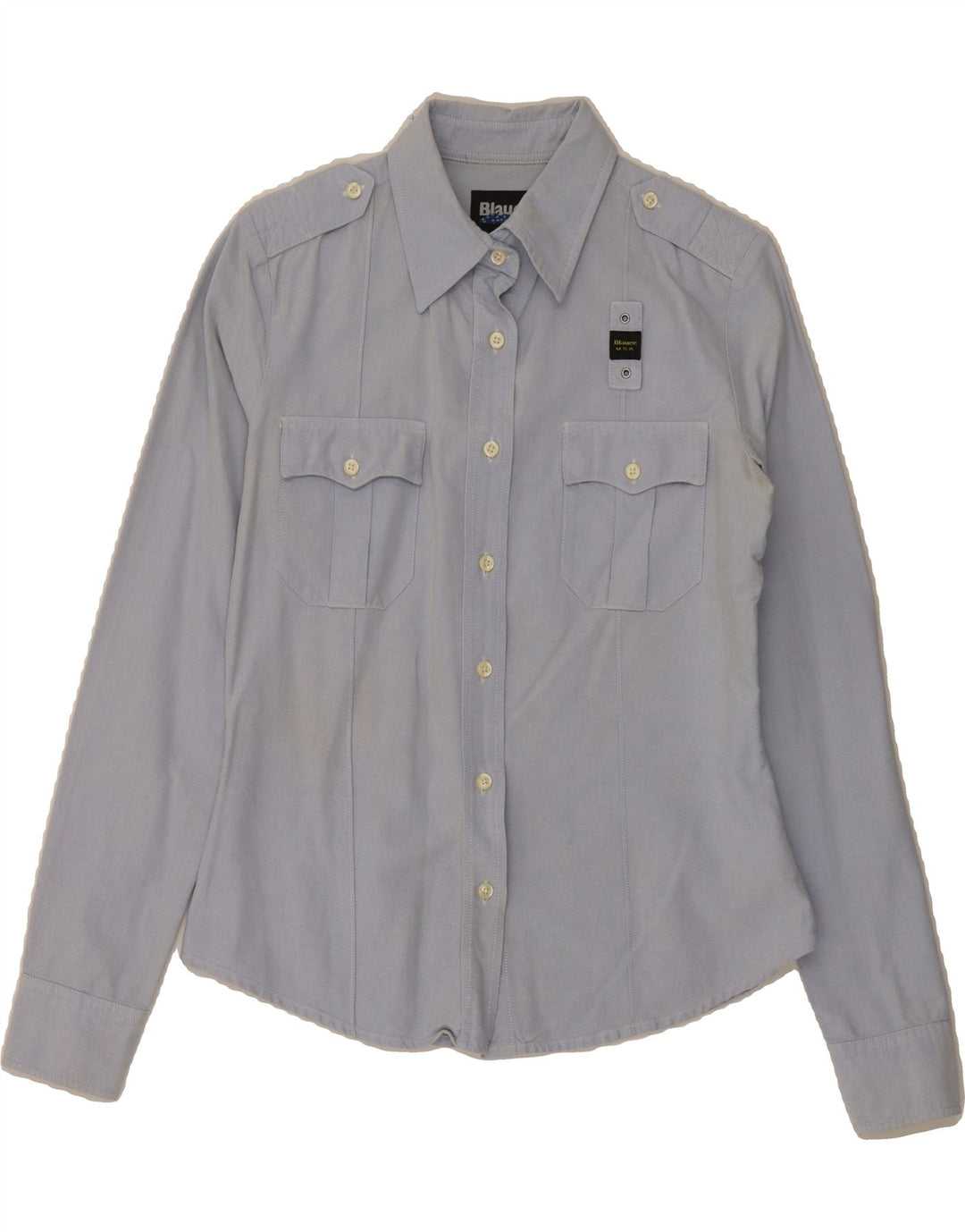 BLAUER Womens Graphic Shirt UK 18 XL Blue Cotton Vintage Blauer and Second-Hand Blauer from Messina Hembry 