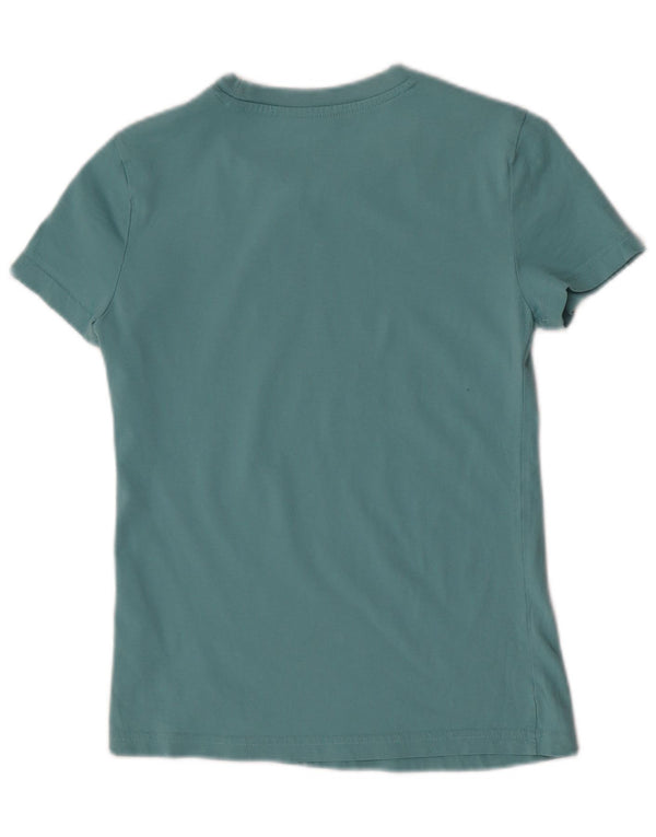 Adidas Grafisk T-Shirt Top UK 4/6 XS turkis til kvinder