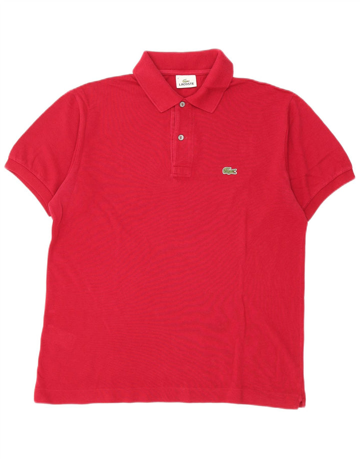 Lacoste herre poloshirt størrelse 4 Medium rød bomuld