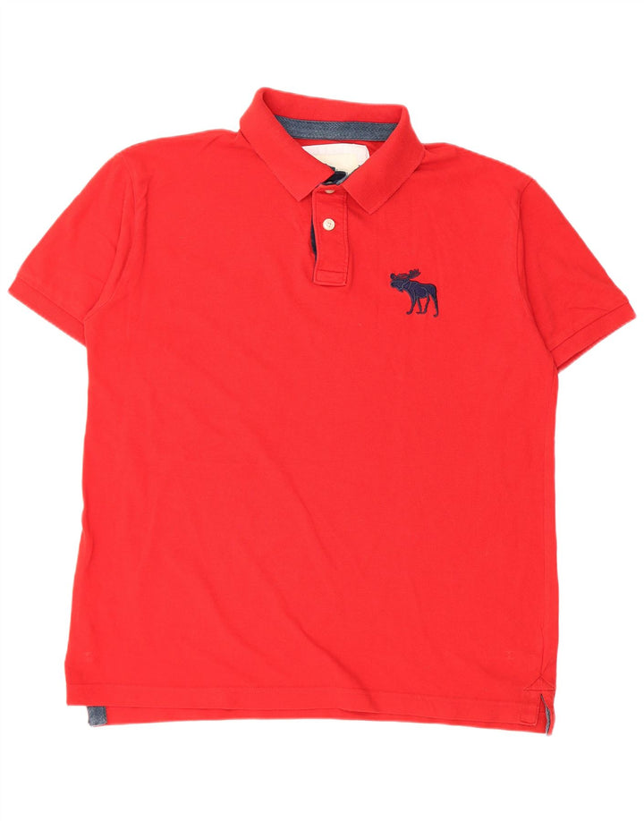 ABERCROMBIE & FITCH Poloskjorte til mænd 2XL Rød