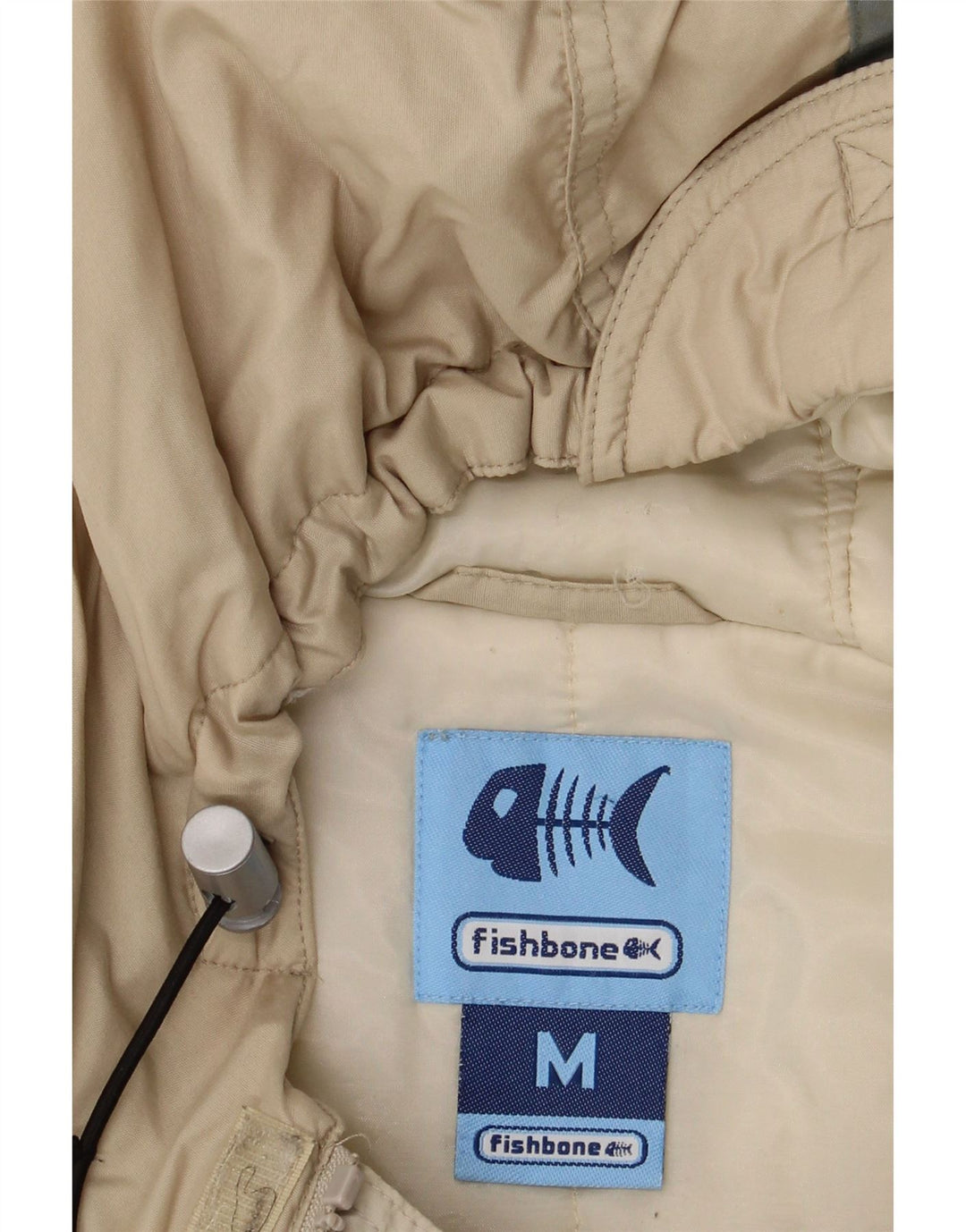 Fishbone Herre Hætte Anorak Jacket UK 38 Medium Beige