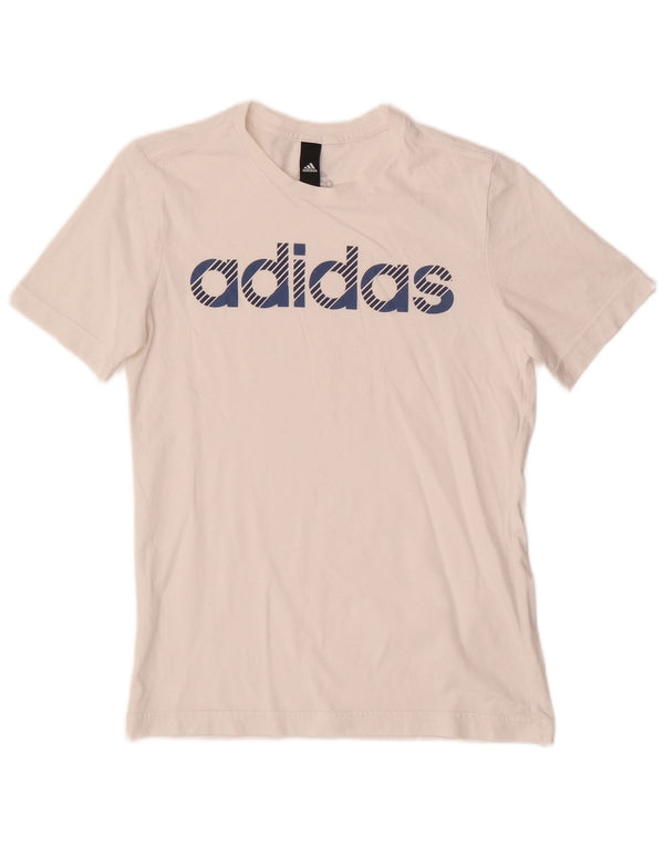 Adidas drenge grafisk t-shirt top 13-14 år hvid