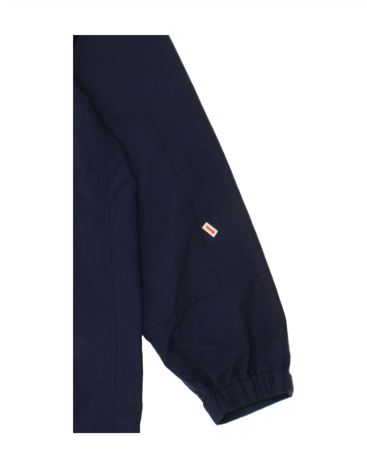 NAVIGARE Mens Hooded Windbreaker Jacket UK 38 Medium Navy Blue Polyamide Vintage Navigare and Second-Hand Navigare from Messina Hembry 