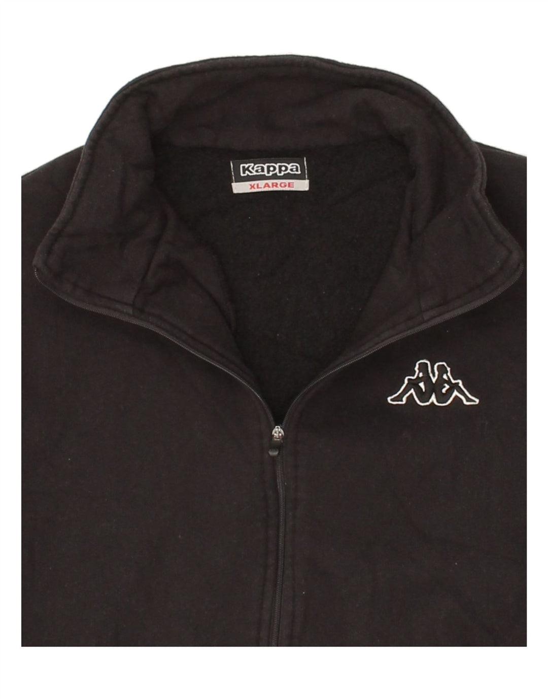 KAPPA Womens Tracksuit Top Jacket UK 18 XL Black Cotton Vintage Kappa and Second-Hand Kappa from Messina Hembry 