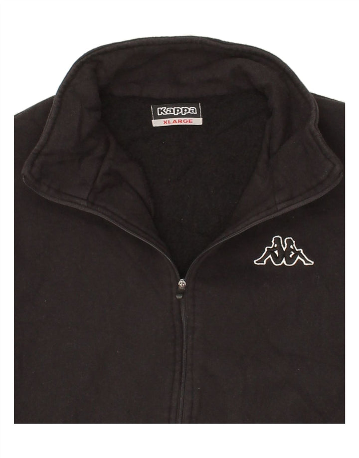 KAPPA Womens Tracksuit Top Jacket UK 18 XL Black Cotton Vintage Kappa and Second-Hand Kappa from Messina Hembry 