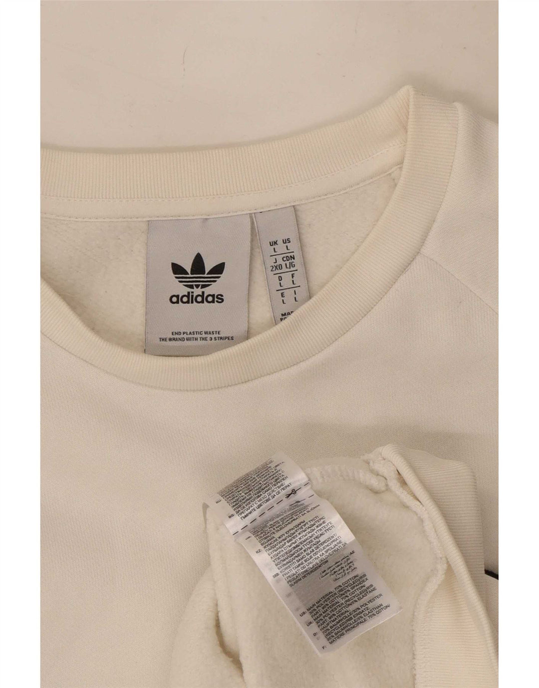 Adidas Herre Sweatshirt Jumper Stor Hvid Bomuld