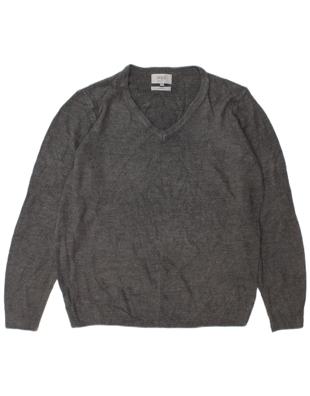 Marks & Spencer Herre V-hals sweater Stor Grå Akryl