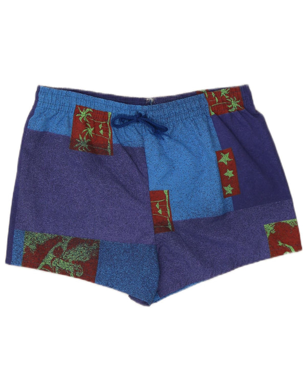 Vintage grafiske badeshorts til mænd Medium flerfarvet Colourblock