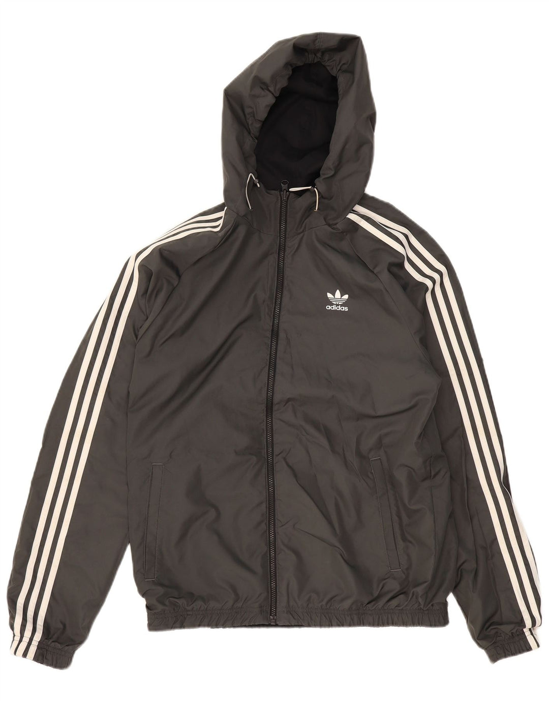 ADIDAS Herre grafisk vendbar jakke UK 38 Medium Black Colourblock