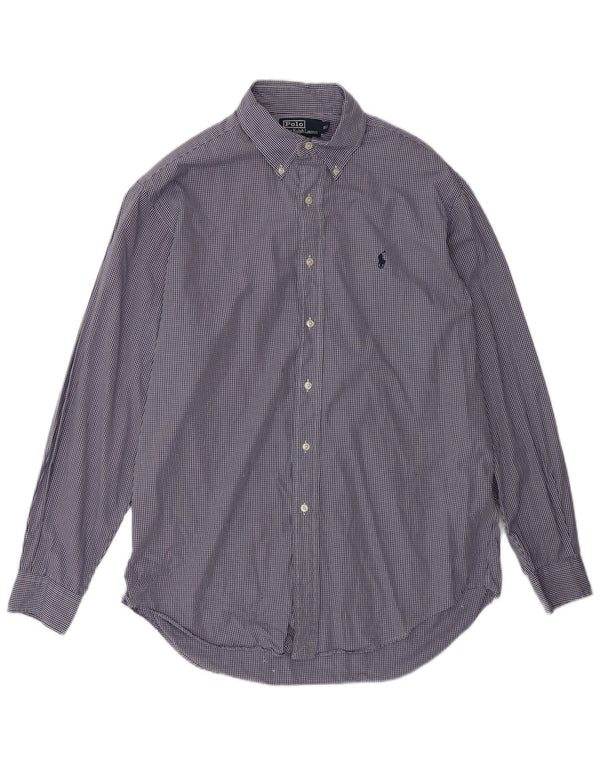 Polo Ralph Lauren Herre Yarmouth skjorte str. 15 1/2 Medium Marineblå Gingham